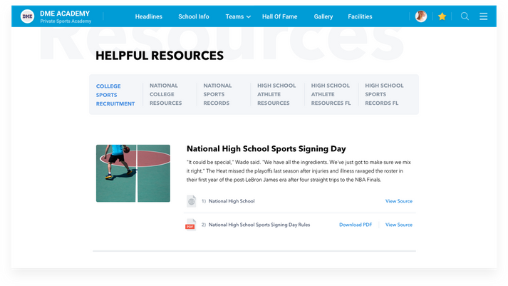 Student Athlete Resources
